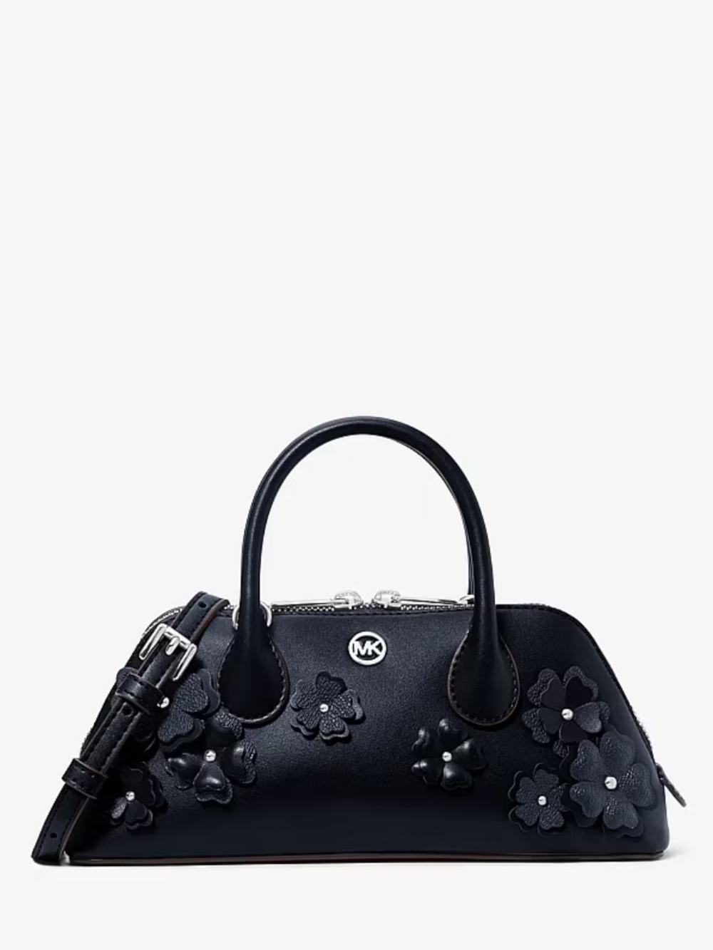 Michael Kors Petra Small Floral Embellished Crossbody Bag Navy - Picture 3 of 5